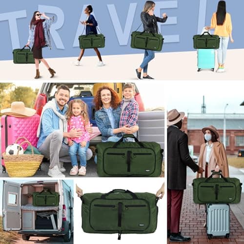 Fmeida 65L Foldable Travel Duffle Bag Waterproof Holdall Luggage Bags — view 2