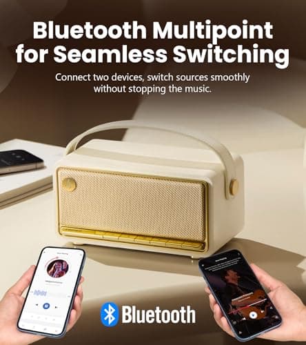 Edifier MP330 Portable Bluetooth Speaker with Hi-Res Audio, 40W RMS, Ivory — view 3