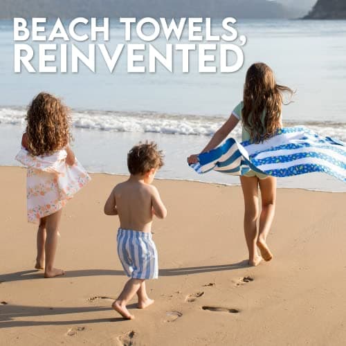 Dock & Bay Kid's Towel - For Beach Use - Quick Dry, Sand Free - Compact, Lightweight - 100% Recycled - Includes Bag - Bike Bike Baby, Large (160x90cm, 63x35") — view 6