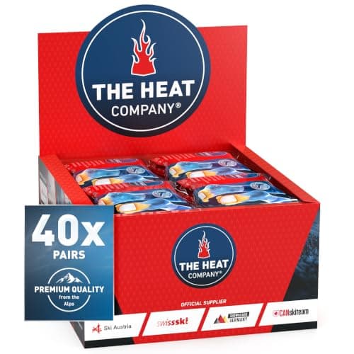 THE HEAT COMPANY Foot Warmer - 40 Pairs - EXTRA WARM - Adhesive - Foot Warmers - 8 Hours Warm Feet - Instant Heat - Air Activated - Purely Natural