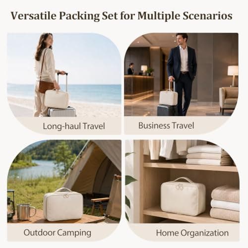 Acual 8 PCS Packing Cubes for Suitcases, Waterproof Travel Organisers — view 6