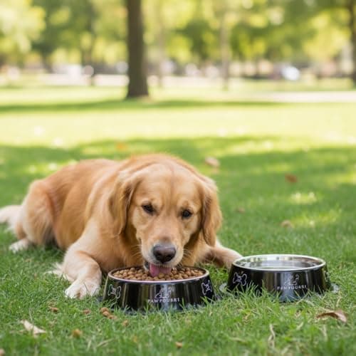 Stainless Steel Dog Bowl Pack of 2, Food & Water Bowl for Dogs, Durable Dog Feeding Bowl, Bowls for Medium Dogs, Easy to Clean, Anti-Skid Pet Bowl 24 oz (Black & Grey) — view 6