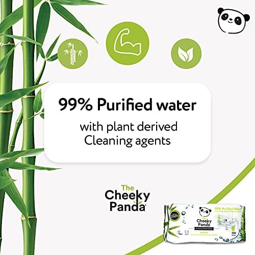 The Cheeky Panda Bamboo Antibacterial Wipes | Pack of 180 Biodegradable Wipes | Perfect For Cleaning & Disinfecting Surfaces — view 2