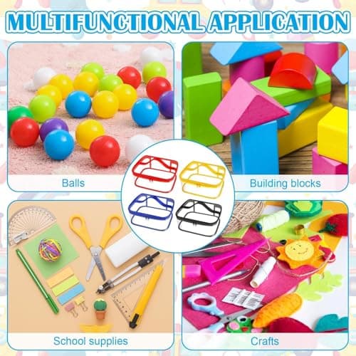 4 Pcs Clear PVC Toy Storage Bags with Handles 9.1x6.7x3.9 Inch Travel Toiletry Bags Waterproof Toy Storage Organizer Pouch with Zipper, Toys Board Game Storage Container for Building Blocks Puzzle — view 5