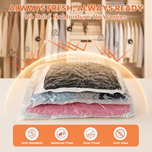 ADTO Vacuum Storage Bags, 12 Pack Travel Vacuum Bags for Clothes — view 3