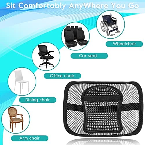 m zimoon Mesh Back Support 2 Pack,Lumbar Support Cushion with Elastic Strap — view 5