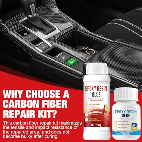 Carbon Fibre Repair Kit, Epoxy Resin Transparente Kit, 100g+27g — view 2