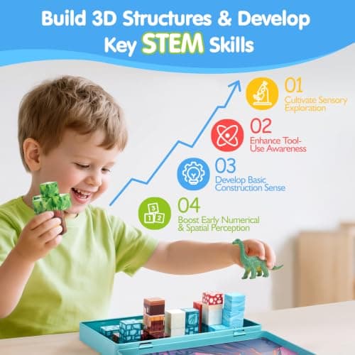 hahaland Travel Dinosaur Magnetic Blocks for Toddlers 3-5 — view 5