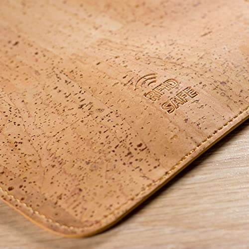 Corkor Cork Travel Neck Wallet - Vegan Slim Passport Holder RFID Blocking Travel Pouch to Protect Cash, Credit Cards and Travel Documents, Light Brown, Neck Wallet — view 5