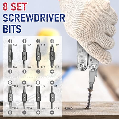 BIBURY Multitools, Multi Tool Foldable Pliers Screwdriver BI2049N Pro — view 6