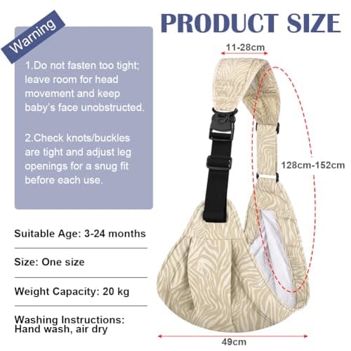 AYESY Baby Carrier, Adjustable Sling for Newborn Up to 3-24 Months — view 2