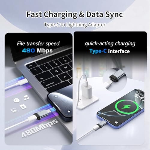 La Brodée Lightning to USB C Adapter 4Pack- Not for Audio/OTG — view 5