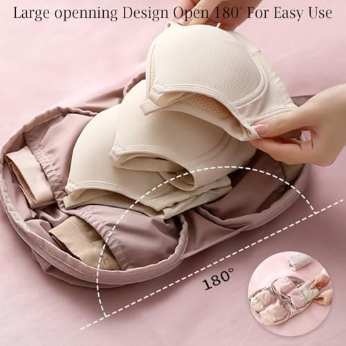 Travel Underwear Packing Cube for Women – Portable Luggage Organizer, Multi-Compartment Storage Bag for Clothes, Bras, and Accessories, Ideal for Suitcases and Carry-Ons — view 4