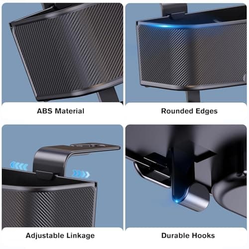MAGJIEYX Car Headrest Cup Holder for Back Seat Organizer for Multi-Hanging Snack Storage Box with Strong Hooks for Kids and Uber Backseat Passengers Share Rid for Travel Accessories 2 Pack — view 6
