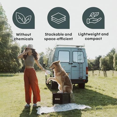 BOXIO Toilet MAX+ Starter Kit, Portable Camping Toilet, composting Toilet 15.7" x 11.8" x 11.0", Made in Germany — view 5