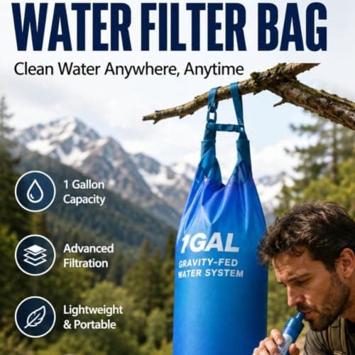 Survival Water Filter Kit, 1 Gallon Gravity Water Filter System — view 5