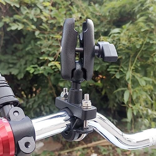 MANDDLAB 3X Motorcycle Handle Bar Rail Mount 37mm Width U-Bolt Mounting Base with 1 Inch Ball for GPS Work for — view 4