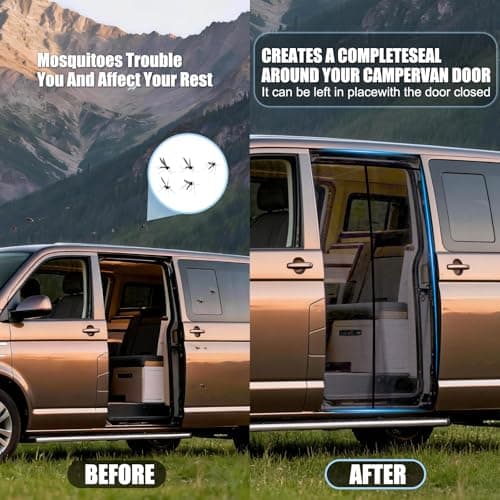 Magnetic Mosquito Net for VW T5 T6 Side Sliding Door - Car Fly Screen — view 3