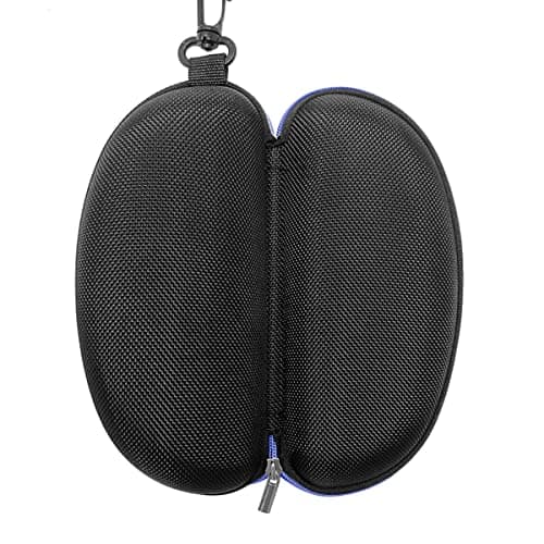 3pcs Portable Travel Zipper Hard Eyeglasses and Sunglasses Case with Plastic Hook, Blue, One Size — view 3
