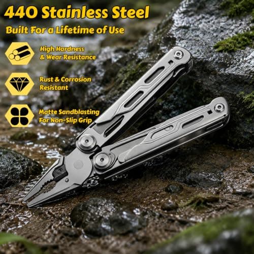 Maerd Multitool Pliers, 17in1 Stainless Steel Multi Tool with Nylon Sheath — view 3