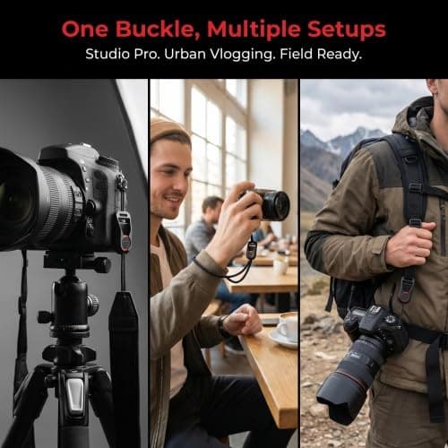 Merzio 8Pcs Camera Strap Quick Release Buckles, Universal Rapid Connectors Adapter Kit Compatible with Peak Design Anchor Links, Adjustable for DSLR Mirrorless Camera Wrist Straps — view 6