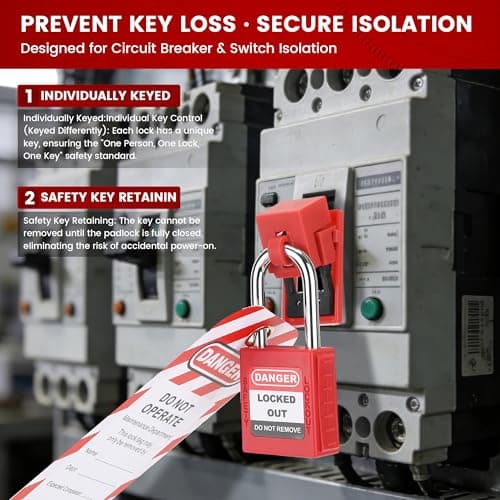 HOLULO Lockout Tagout Kit for Electricians, Circuit Breaker Lock Set — view 5