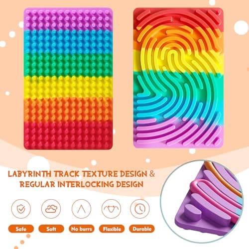 PEAPIN Silicone Sensory Activity Board Set, Sensory Fidget Toys — view 4