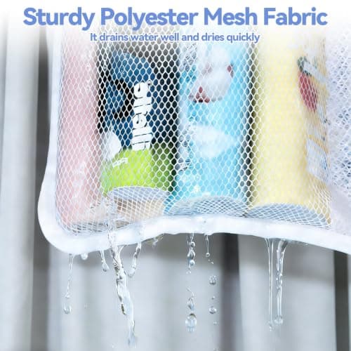 SDLEFHE Mesh Shower Caddy 2 Pack Hanging 7 Pockets Quick Dry — view 5