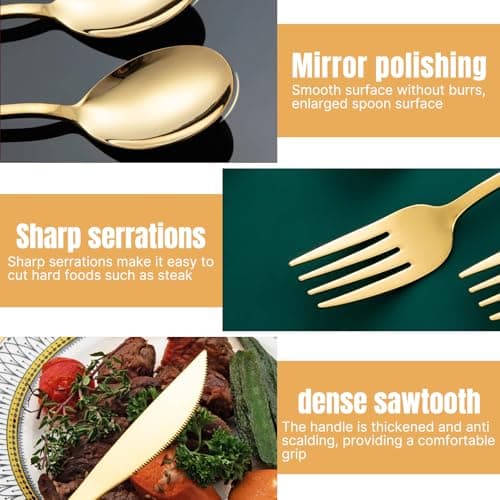 YUDANSI Stainless Steel Camping Cutlery Sets, 3pc Travel Cutlery Set — view 5