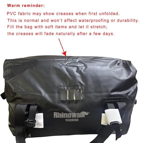 Rhinowalk Motorcycle Saddle Bag 40L – Waterproof Rear Seat Pack with Expansion Panel, MOLLE Gear Mount & Backpack Carry — view 5