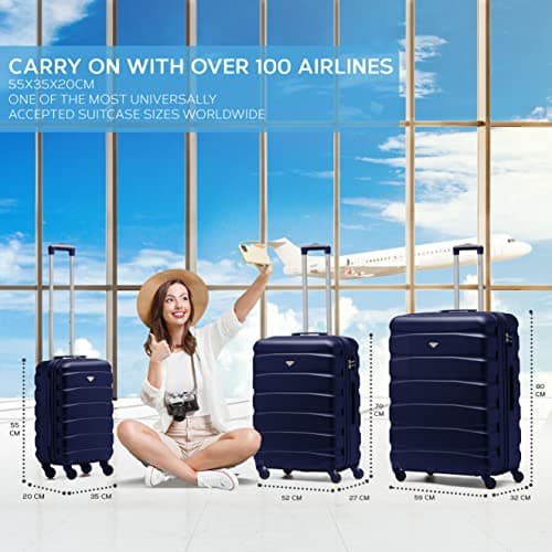 Flight Knight Lightweight 4 Wheel ABS Hard Case Extra Large Suitcase Approved for Over 100 Airlines Including easyJet, British Airways, Ryanair, Jet2, Emirates & Many More - Check-in Large Size 29" — view 2