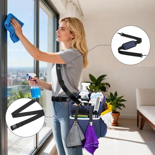 Ytonet Cleaning Bag, Cleaning Caddy Bag with Foldable Dividers — view 5