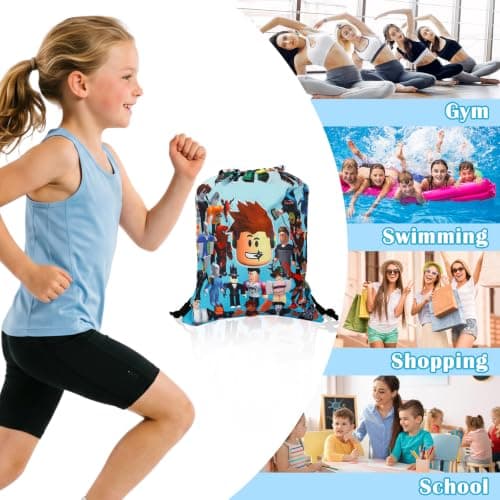 Swimming Bag for Kids, Waterproof Drawstring Gym Bag, Swim Bag Kids Pe bag — view 4