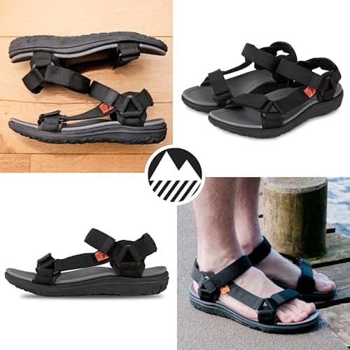 Lakeland Active Men's Stonethwaite Adjustable Outdoor Walking Trekking Sandals - Black - 9 — view 2