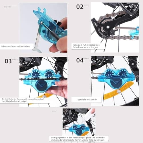 Tuxuseo Bicycle Chain Cleaner Set, Complete Set with Chain Cleaner, Waterproof Bicycle Accessories for Touring, Fitness, Road Bike, Travel and Workshop — view 4