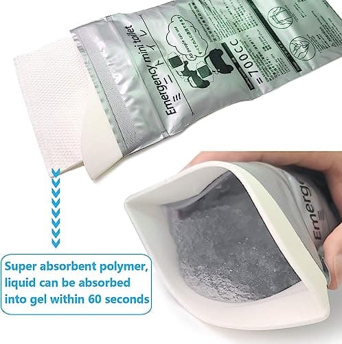 yunfeen 6 PCS Disposable Urine Bags, 700ml Emergency Camping Pee Bags, Emergency Mini Toilet Bags, Urine Bags for Men, for Men Women Kids Children Patient, Camping Travel and Traffic Jam — view 3