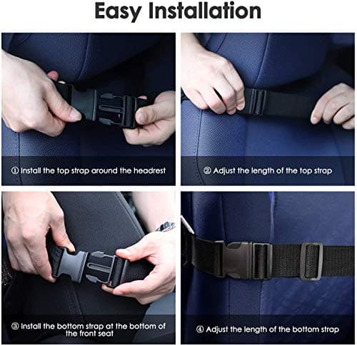 Rightwell Car Seat Organiser 2 Pcs Back Seat Protector for Kids, Car Organiser Back Seat for up to 10" iPad, Kids Back Seat Organiser with 5 Pockets to Storage Toys, Books, Drinks — view 4
