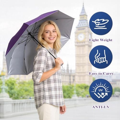 linastu 24 Pack Pack Folding Umbrellas Bulk, Colorful Rain & Sun Portable bulk umbrellas, Windproof Travel Umbrella Pack for Women Men Teens — view 3