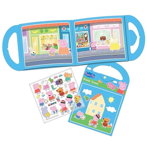 Paper Projects 01.70.29.010 Peppa Pig Activity Set-Includes Six Scenes and Over 50 Stickers, Blue, 23.5cm x 15.5cm — view 2