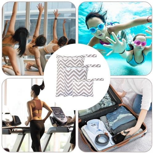Srumvoat 3 Packs Wet Bag, Waterproof Wet Dry Bags, Reusable Washable Swimming Bag, Durable Safe Cloth Material, 3 Size Bags for Different Baby Items Swimming Gym Pool Beach Travel Laundry (Stripe) — view 6