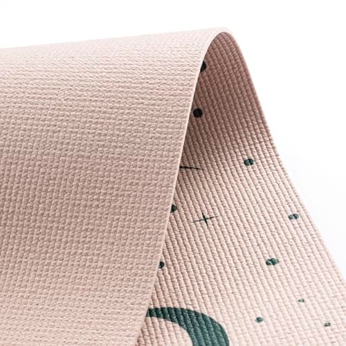 Myga Silk Print Kids Yoga Mat - Non-Slip for Kids' Exercise, Fitness, Yoga & Mindfulness - Lightweight, Non-Toxic & Easy Clean Play Mat for Girls & Boys - Space Dinosaur — view 6