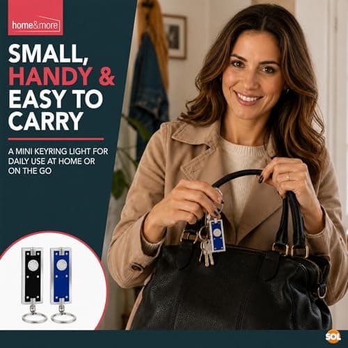SOL 2pk Mini Keyring Torch - Small Bright Torch Keyring LED Keychain Light — view 4