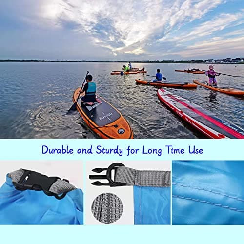 10L/20L/40L/70LWaterproof Dry Bag, Lightweight Canoe Bags Storage Bags,Dry Sacks Waterproof Bags for Kayaking Rafting Boating Hiking Camping Travel Fishing Sea Swimming Boating (Blue, 20L) — view 6