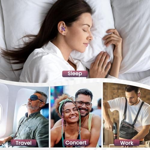 Ear Plugs for Sleep, Reusable Noise Cancelling Ear Plugs for Side Sleepers — view 6
