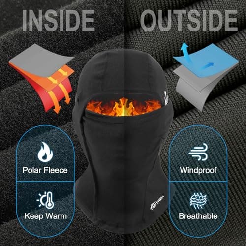 toptrek Balaclava Ski Mask Windproof Thermal Balaclavas Masks for Men/Women — view 2