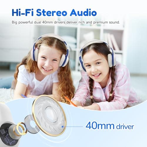 EarFun K2 Kids Headphones Wireless with Mic 45H Playtime, Volume Limit — view 4