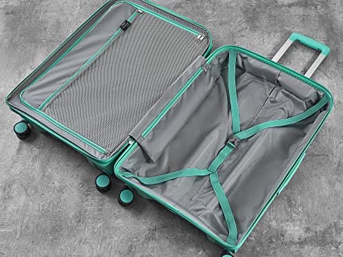 Rock Tulum Medium 63/71L Expandable Hard Shell Suitcase - Turquoise — view 4