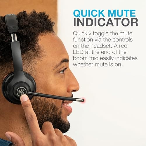 JLab Go Work 2nd Gen Wireless Headset - 55+ H Bluetooth, Mic, Multipoint — view 5