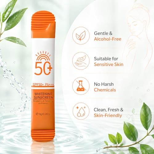 20PCS Sunscreen SPF 50+, Travel Size Sunscreen, Mini Sun Cream, Factor 50 Sun Cream for Face & Body, UV Protection for Daily Use, Lightweight, Non-Greasy, Water Resistant, No White Cast — view 6