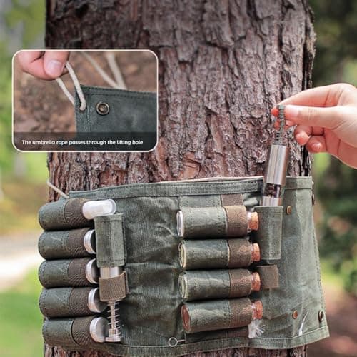 Outdoor Spices Organizer – 12-Compartment Camping Spices Container Set, Portable Travel Seasoning Kit | Canvas Spices Pouch, Camping Seasoning Set with Storage Pouch for Outdoor Cooking Adventures — view 3